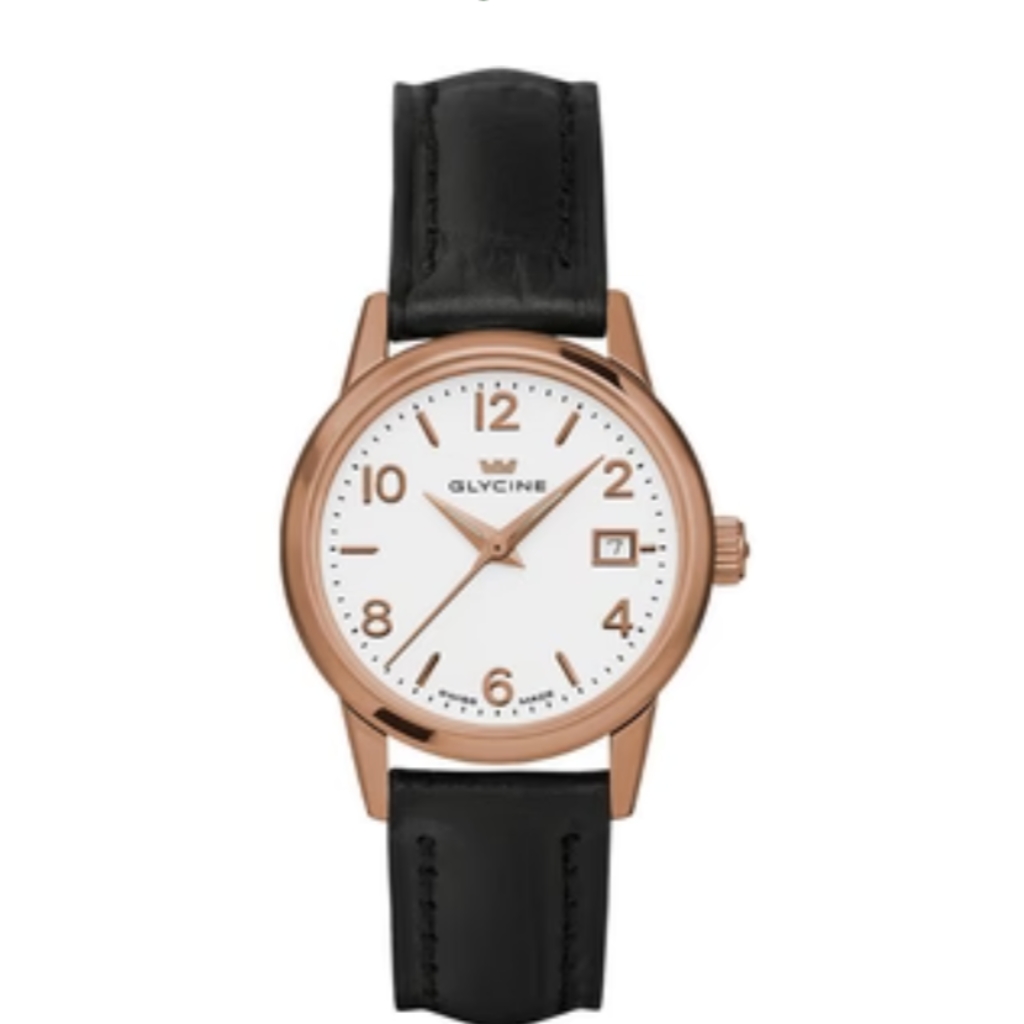 Glycine White Dial Ladies Watch 3909-21-Lbk9
